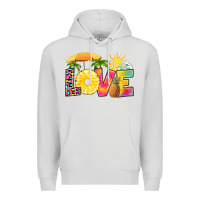 Dove Grey love pineapple Premium Hoodie - RanaPortraitStore