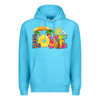 Ocean Blue love pineapple Premium Hoodie - RanaPortraitStore