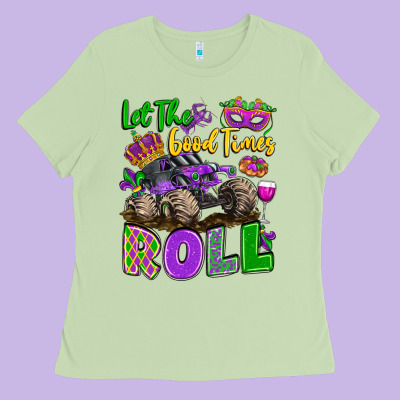Let The Good Times Roll With Mardi Gras Monster Tr Ladies Tee Designed By Lillyallendesigns