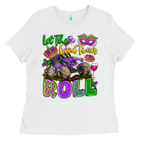 White let the good times roll with mardi gras monster tr Ladies Tee - LillyAllenDesigns