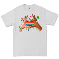 Dove Grey lgbtq pride hands Premium Tee - LillyAllenDesigns