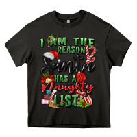 Asphalt i am the reason santa has a naughty list Heavy Core Tee - MaliasSmallBusiness