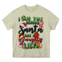 Mossy i am the reason santa has a naughty list Heavy Core Tee - MaliasSmallBusiness