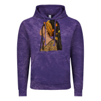 Cloud Purple Fall afro woman Vintage Hoodie - NancyCooperArtShop