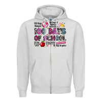 Dove Grey 100 days of school Zipper Hoodie - LillyAllenDesigns