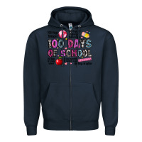 Navy 100 days of school Zipper Hoodie - LillyAllenDesigns