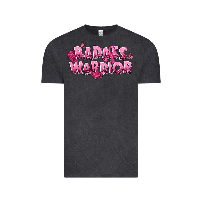 Badass Warrior Breast Cancer Vintage Tee by NancyCooperArtShop | Teevron