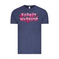 Vintage Denim Badass warrior Breast Cancer Vintage Tee - NancyCooperArtShop