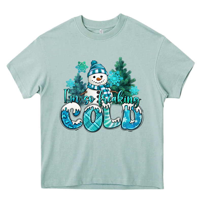 Im So Freaking Cold Snowman Heavy Core Tee by MaliasSmallBusiness | Teevron