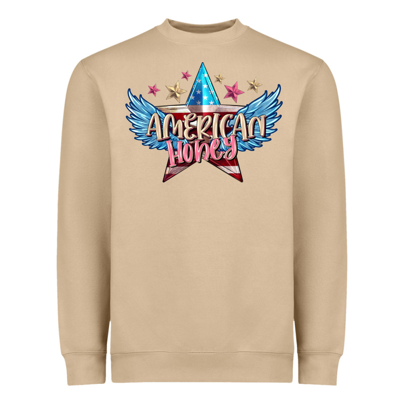 American Honey 4th Of July Heavyweight Sweatshirt by FaDigitalArtStudio | Teevron
