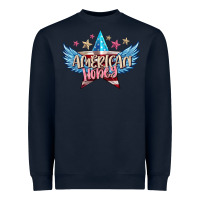 Navy American honey 4th of july Heavyweight Sweatshirt - FaDigitalArtStudio