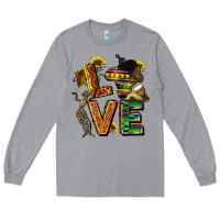 Heather Grey love juneteenth africa Long Sleeve Tee - CowGirlArtShop