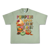 Oil Green Pumpkin spice livin' my best life Urban Heavy Tee - NancyCooperArtShop