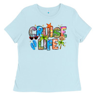 Baby Blue cruise life Ladies Tee - LillyAllenDesigns