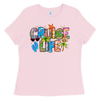 Bubblegum Pink cruise life Ladies Tee - LillyAllenDesigns