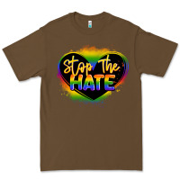 Cacao stop the hate pride lgbtq heart Premium Tee - LillyAllenDesigns