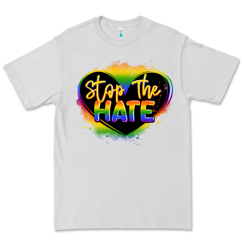 Stop The Hate Pride Lgbtq Heart Premium Tee by LillyAllenDesigns | Teevron