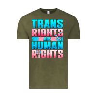 Vintage Olive Trans rights are human rights Vintage Tee - NancyCooperArtShop