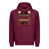 Burgundy at the ballpark is where i spend most my days Premium Hoodie - BundleAndBundleShop