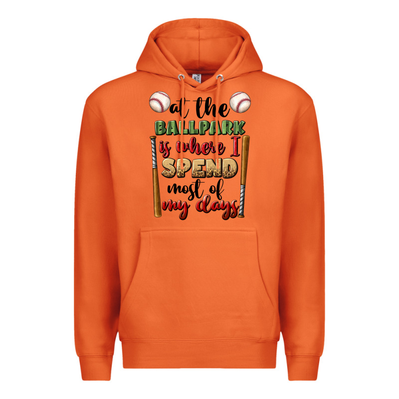 At The Ballpark Is Where I Spend Most My Days Premium Hoodie by BundleAndBundleShop | Teevron