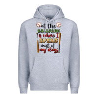 Heather Grey at the ballpark is where i spend most my days Premium Hoodie - BundleAndBundleShop