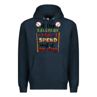 Navy at the ballpark is where i spend most my days Premium Hoodie - BundleAndBundleShop