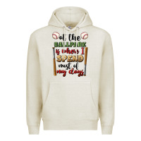 Oatmeal Heather at the ballpark is where i spend most my days Premium Hoodie - BundleAndBundleShop