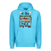 Ocean Blue at the ballpark is where i spend most my days Premium Hoodie - BundleAndBundleShop