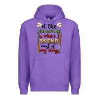Purple at the ballpark is where i spend most my days Premium Hoodie - BundleAndBundleShop