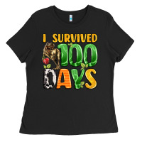 Dinosaur 100day Celebration Ladies Tee | Teevron
