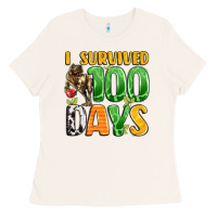 Bone dinosaur 100day celebration Ladies Tee - LillyAllenDesigns