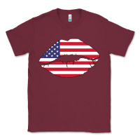Burgundy American lip Classic Tee - Bettercallsaul