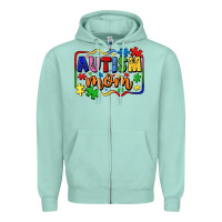 Seafoam autism mom Zipper Hoodie - LillyAllenDesigns