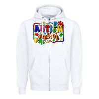 White autism mom Zipper Hoodie - LillyAllenDesigns