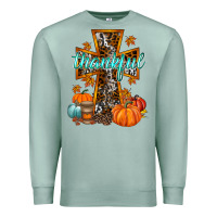 Seafoam thankful cross Premium Sweatshirt - RacoonDesign
