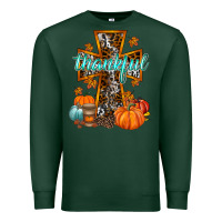 Sports Green thankful cross Premium Sweatshirt - RacoonDesign