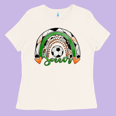 Soccer Rainbow Ladies Tee Designed By Ranaportraitstore
