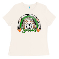 Bone Soccer Rainbow Ladies Tee - RanaPortraitStore