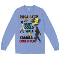 Colony Blue rosa sat so ruby could walk so kamala could run juneteenth Long Sleeve Tee - CowGirlArtShop