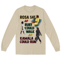 Mushroom rosa sat so ruby could walk so kamala could run juneteenth Long Sleeve Tee - CowGirlArtShop