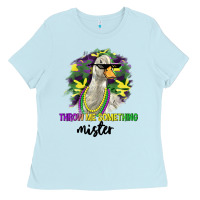 Baby Blue throw me something mister Ladies Tee - LillyAllenDesigns