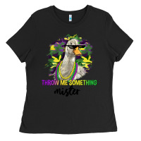 Black throw me something mister Ladies Tee - LillyAllenDesigns