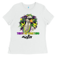 White throw me something mister Ladies Tee - LillyAllenDesigns