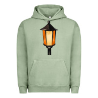 Pigment Oil Green street lamp Urban Hoodie - BarkalooDesign
