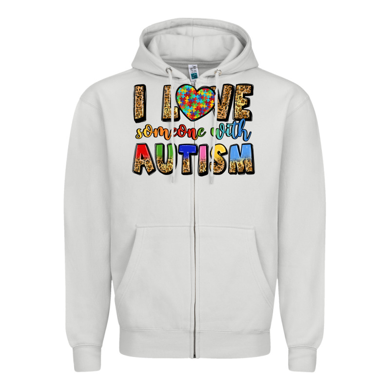 I Love Someone With Autism Zipper Hoodie by LillyAllenDesigns | Teevron
