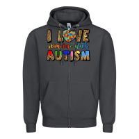 Smoke i love someone with autism Zipper Hoodie - LillyAllenDesigns