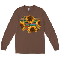 Chestnut sunflower leopard serape patch Long Sleeve Tee - Jasminsmagicworld
