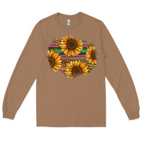 Toasted Coconut sunflower leopard serape patch Long Sleeve Tee - Jasminsmagicworld