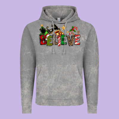 Christmas Believe Vintage Hoodie Designed By Texasbilliewilder