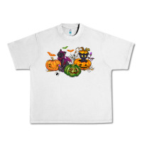 Lunar Rock Black cat and pumpkin Urban Heavy Tee - NancyCooperArtShop